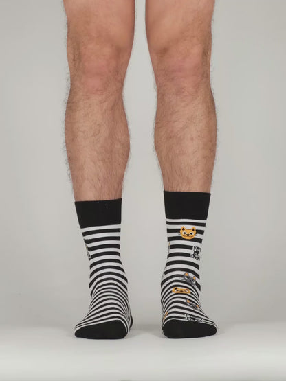 Calzini Buonumore Gatti & Righe